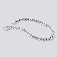 Sterling Silver Men's Curb Bracelet 21cm