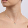35cm Children's Sterling Silver Cubic Zirconia Heart Necklace