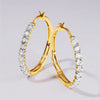 Miracle Hoop Earrings with 1/4ct of Diamonds in 9kt Yellow Gold