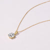 Round Illusion Necklace with 0.09ct TDW of Diamonds in 9kt Yellow Gold