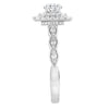 Love by Michelle Beville Double Halo Ring with 3/4ct of Diamonds in 18kt White Gold