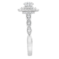 Love by Michelle Beville Double Halo Ring with 3/4ct of Diamonds in 18kt White Gold