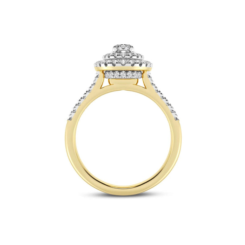Love By Michelle Oval Solitaire Ring with 0.70ct of Diamonds in 18kt Yellow Gold