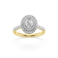 Love By Michelle Oval Solitaire Ring with 0.70ct of Diamonds in 18kt Yellow Gold