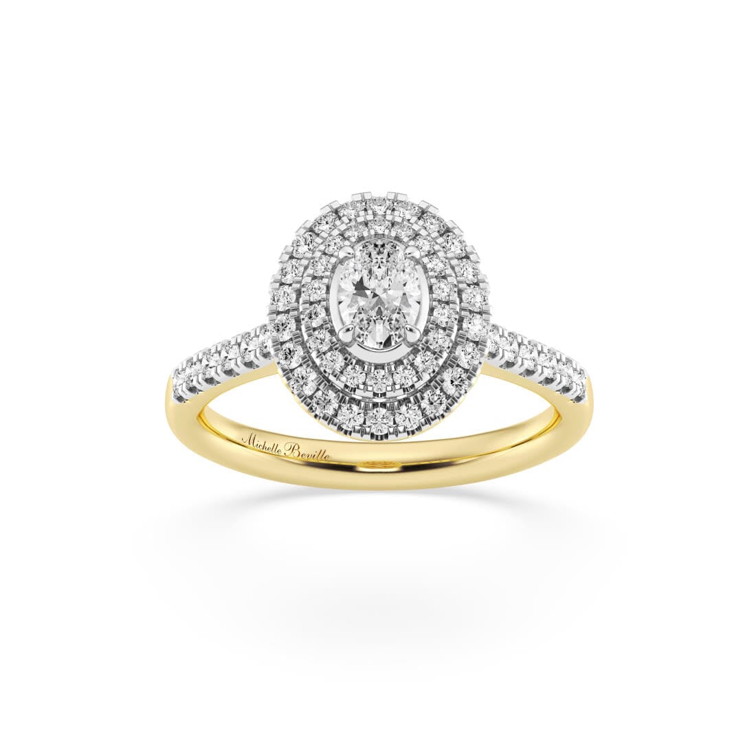 Love By Michelle Oval Solitaire Ring with 0.70ct of Diamonds in 18kt Yellow Gold