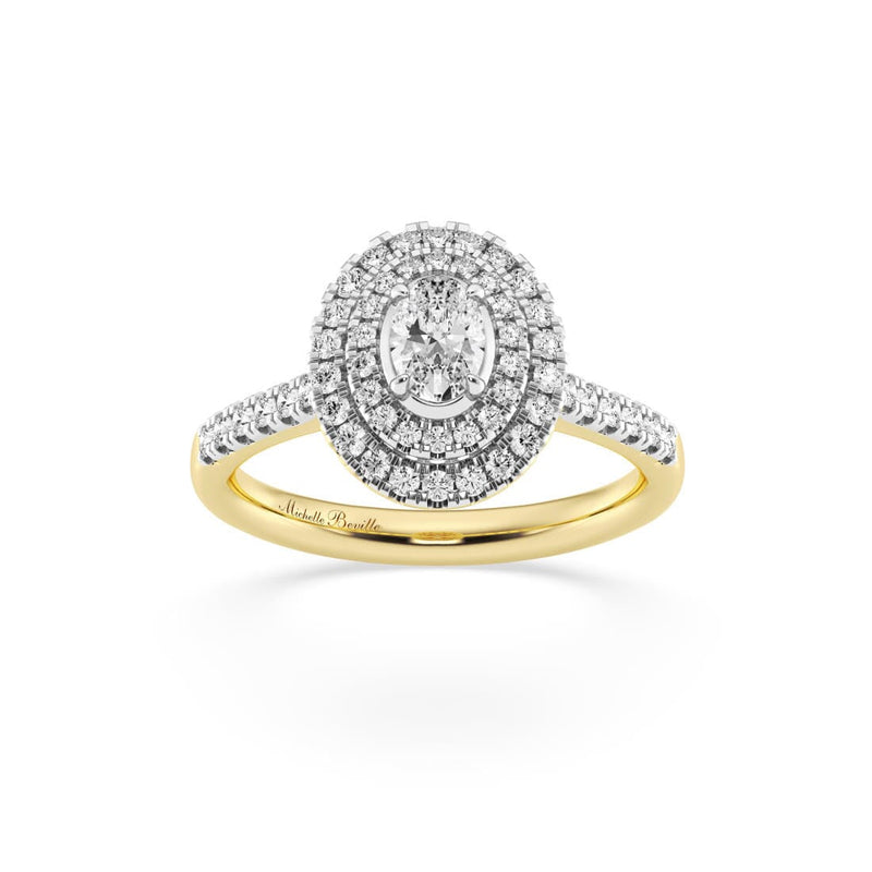 Love By Michelle Oval Solitaire Ring with 0.70ct of Diamonds in 18kt Yellow Gold