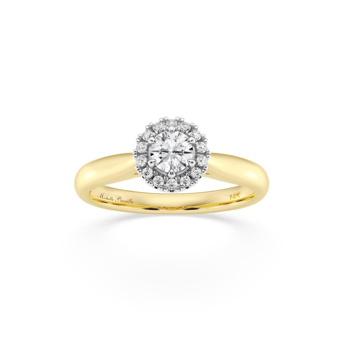 Love By Michelle Solitaire Ring with 0.45ct of Diamonds in 18kt Yellow Gold