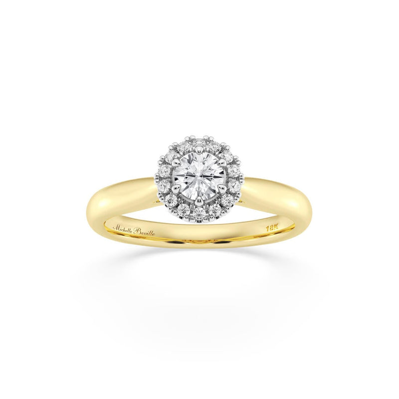 Love By Michelle Solitaire Ring with 0.45ct of Diamonds in 18kt Yellow Gold