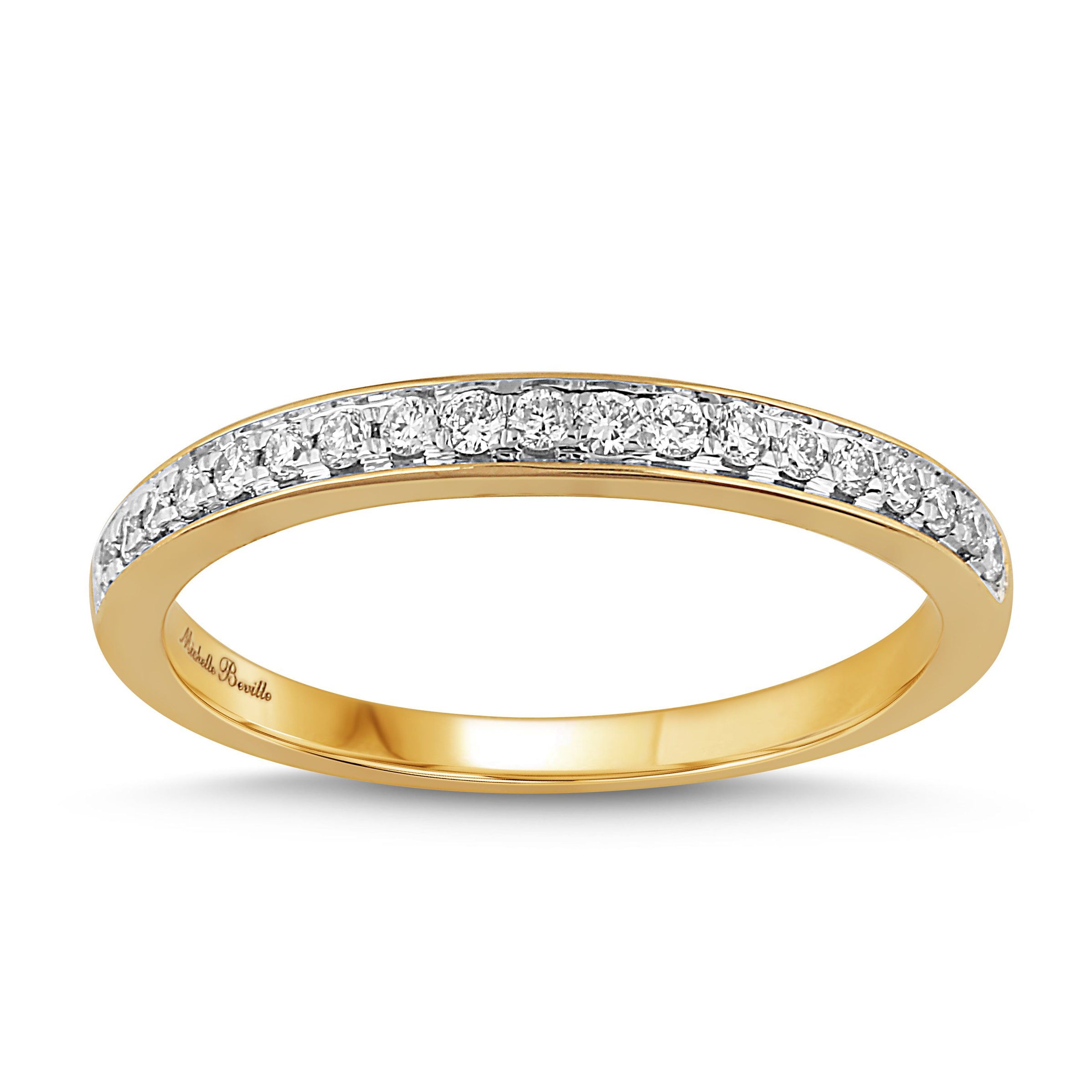 Love by Michelle Beville Eternity Ring with 0.15ct of Diamonds in 18kt Yellow Gold