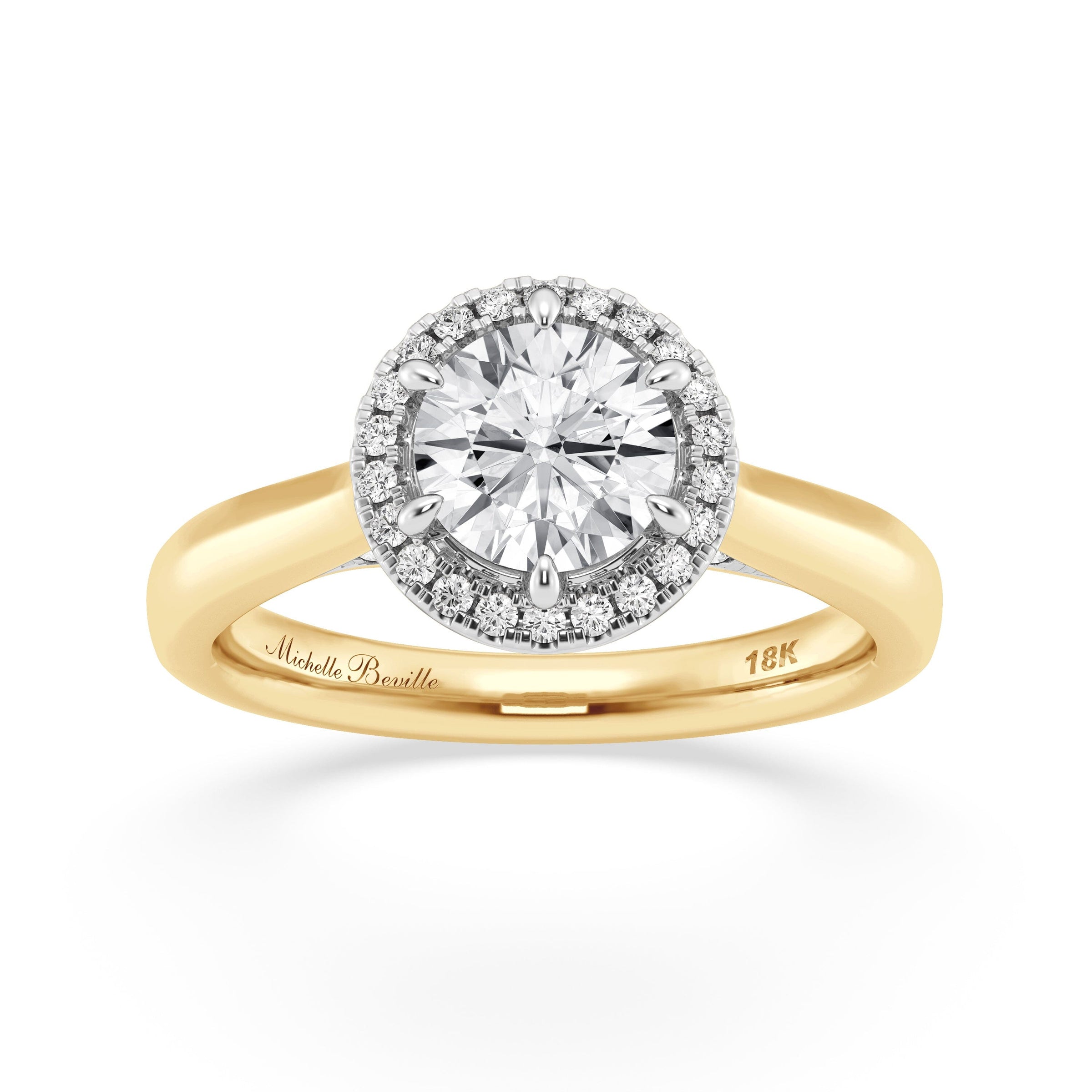 Love by Michelle Beville Solitaire Ring with 1.20ct of Laboratory Grown Diamonds in 18kt Yellow Gold