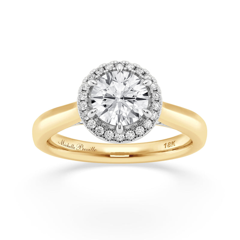 Love by Michelle Beville Solitaire Ring with 1.20ct of Laboratory Grown Diamonds in 18kt Yellow Gold