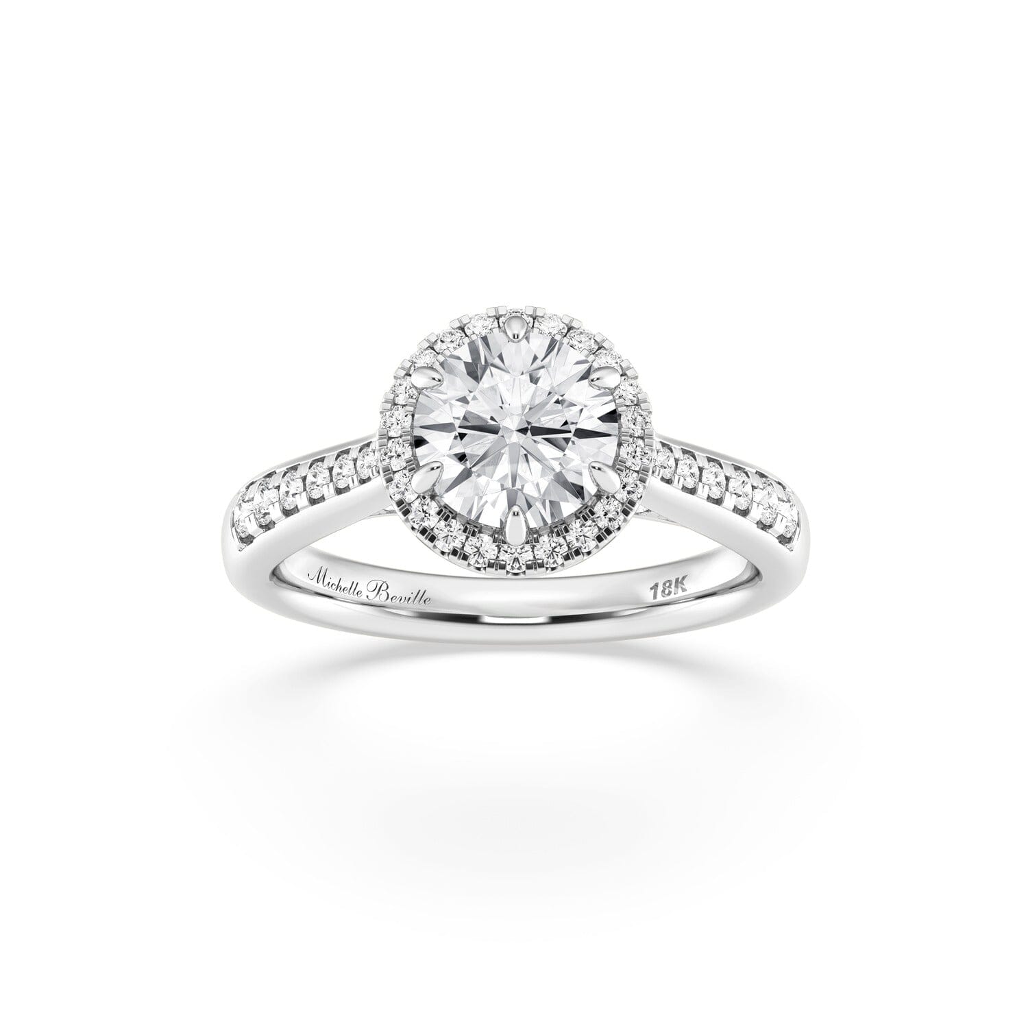 Love by Michelle Beville Solitaire Ring with 1.35ct of Laboratory Grown Diamonds in 18kt White Gold