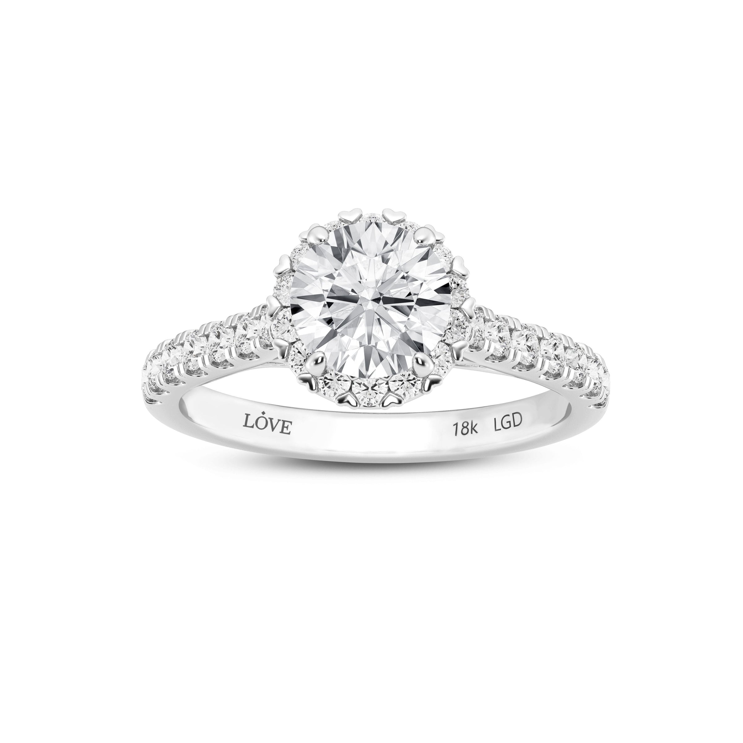 Love By Michelle Beville Solitaire Ring with 1.50c of Laboratory Grown Diamonds in 18kt White Gold