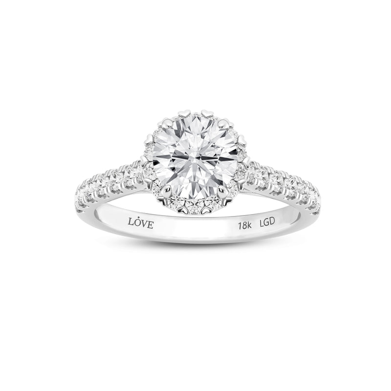 Love By Michelle Beville Solitaire Ring with 1.50c of Laboratory Grown Diamonds in 18kt White Gold