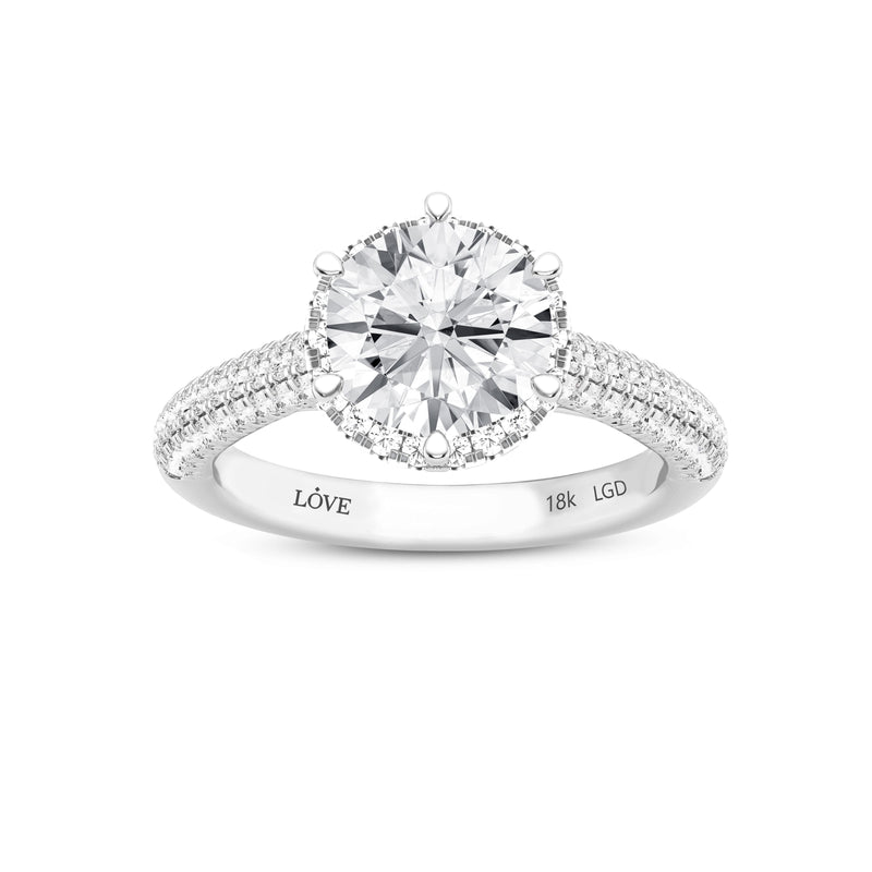 Love By Michelle Beville Solitaire Ring with 2.50ct of Laboratory Grown Diamonds in 18kt White Gold