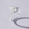Love by Michelle Beville Pear Halo Ring with 1.50ct of Laboratory Grown Diamonds in 18kt White Gold