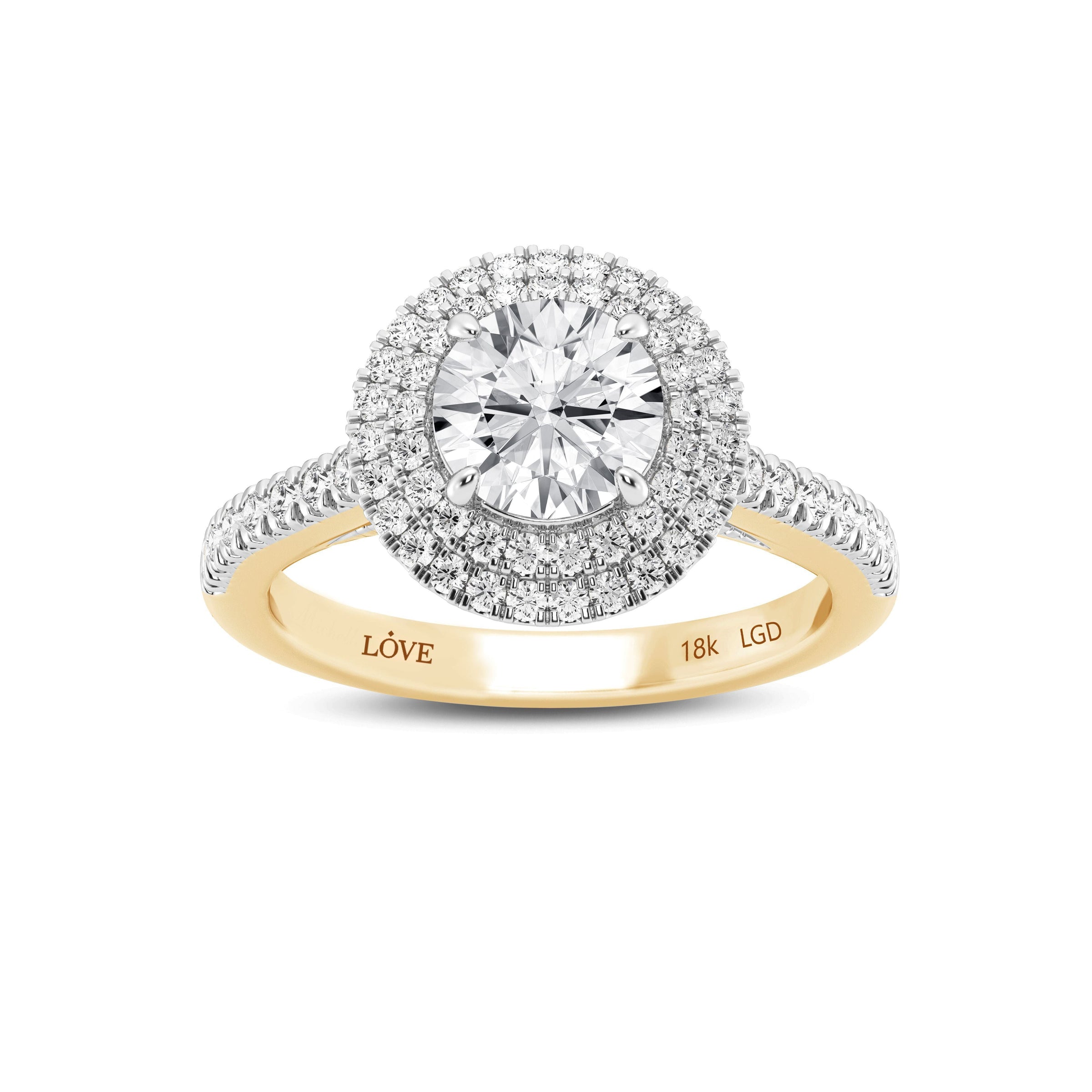 Love by Michelle Beville Solitaire Ring with 1.45ct of Laboratory Grown Diamonds in 18kt Yellow Gold