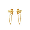 Ania Haie 14kt Gold Chain Drop Stud Earrings