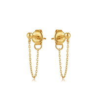 Ania Haie 14kt Gold Chain Drop Stud Earrings