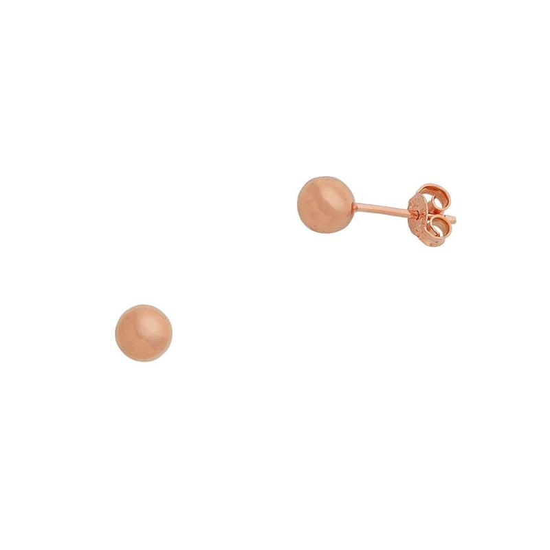 9kt Rose Gold Ball Stud Earrings 7mm