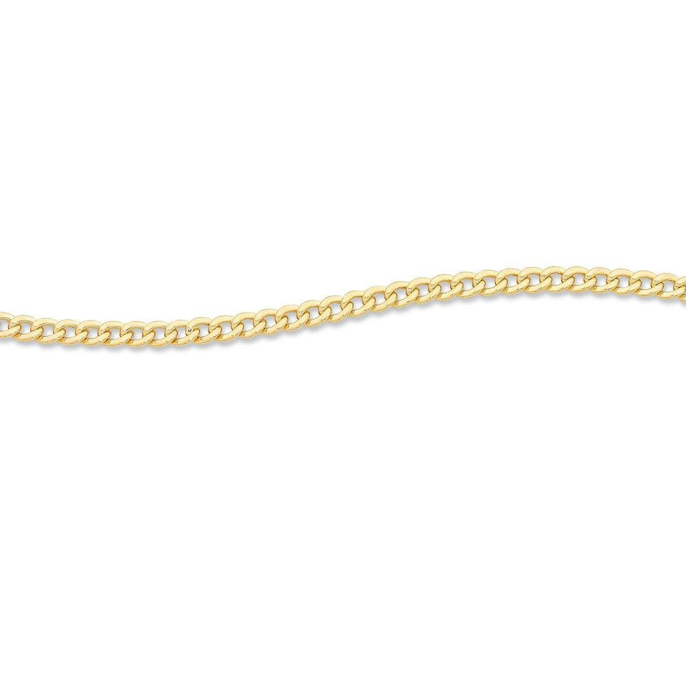 9kt Yellow Gold Curb Necklace 60cm