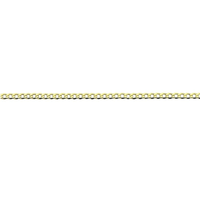 9kt Yellow Gold Silver Infused Open Curb Necklace 65cm