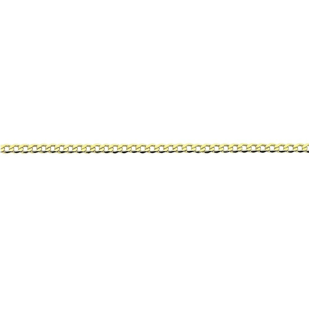 9kt Yellow Gold Silver Infused Open Curb Necklace 65cm