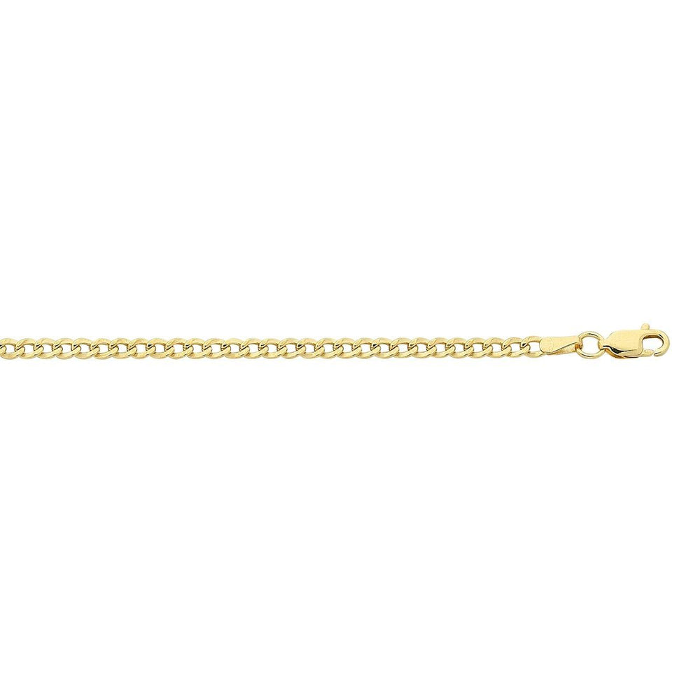 9kt Yellow Gold Curb 60cm Chain Necklace