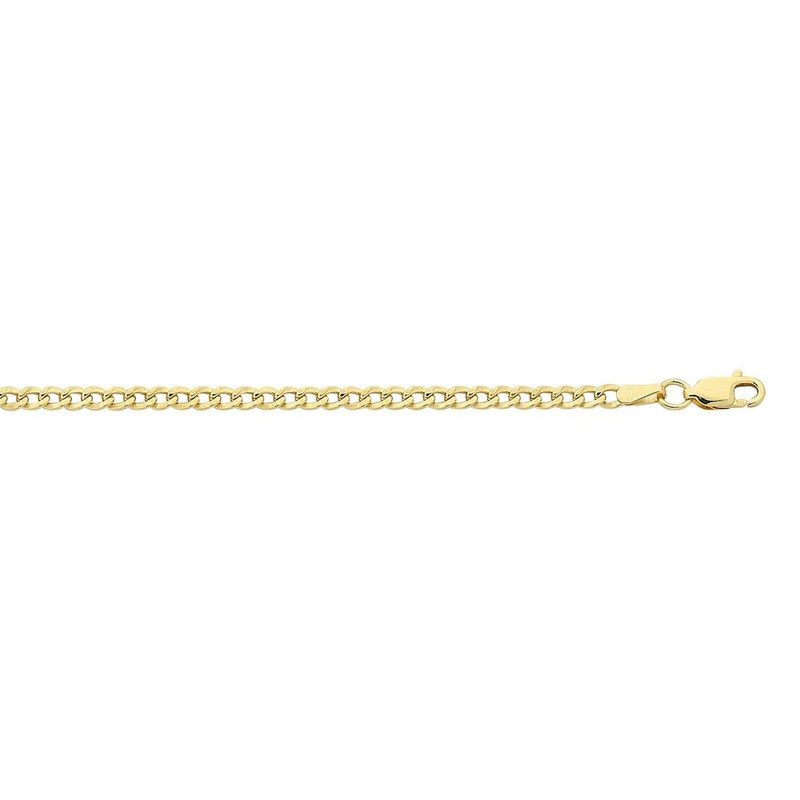 9kt Yellow Gold Curb 60cm Chain Necklace
