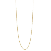 9kt Yellow Gold Singapore Twist Necklace 55cm