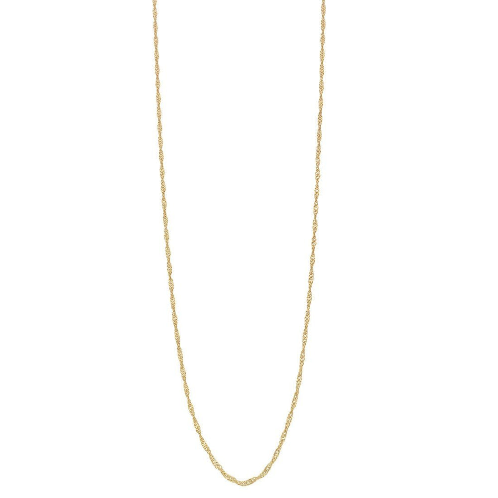 9kt Yellow Gold Singapore Twist Necklace 55cm
