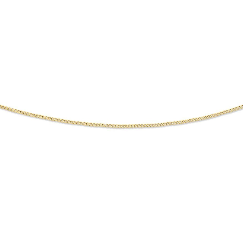9kt Yellow Gold 55cm Curb Chain Necklace