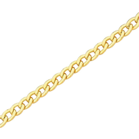 9kt Yellow Gold Open Curb 55cm Necklace