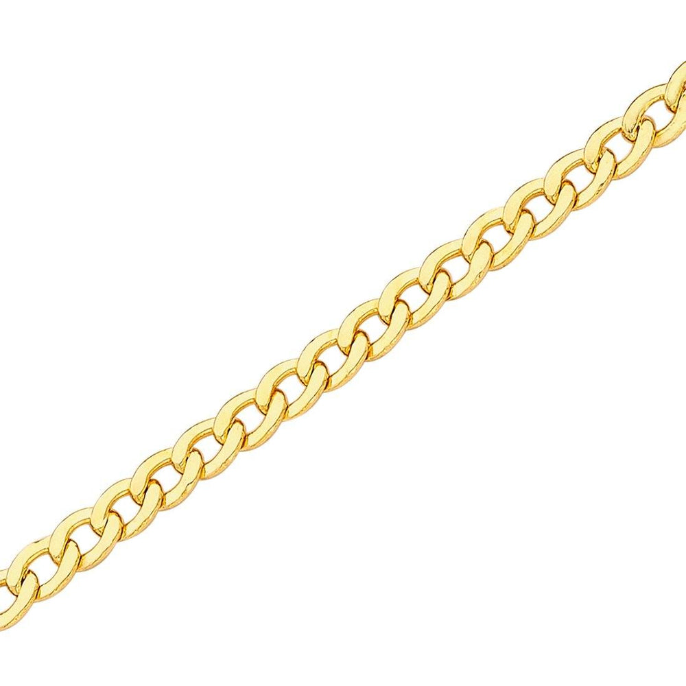 9kt Yellow Gold Open Curb 55cm Necklace
