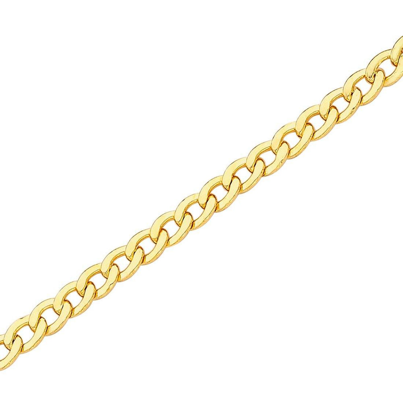 9kt Yellow Gold Open Curb 55cm Necklace