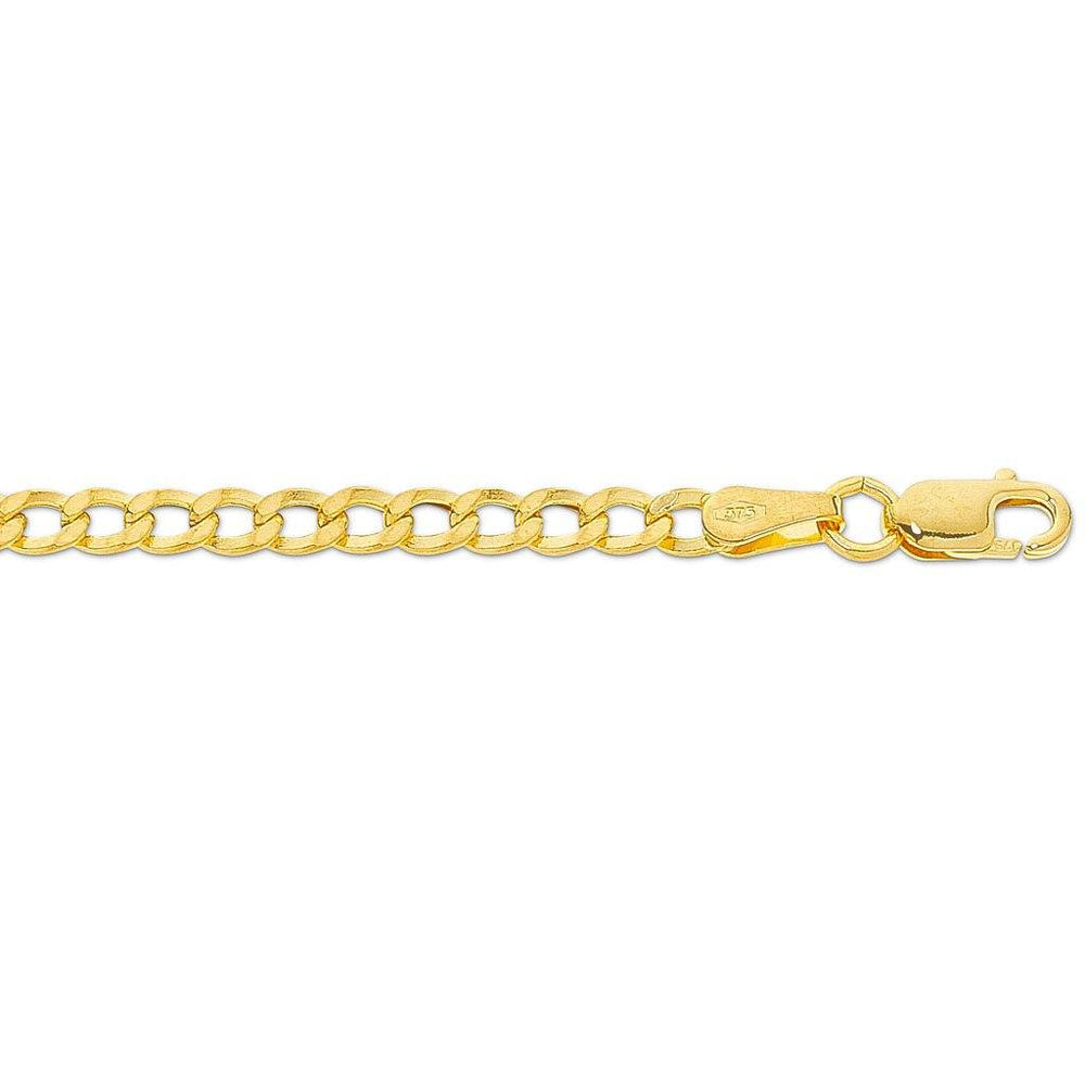 9kt Yellow Gold Curb 50cm Chain Necklace