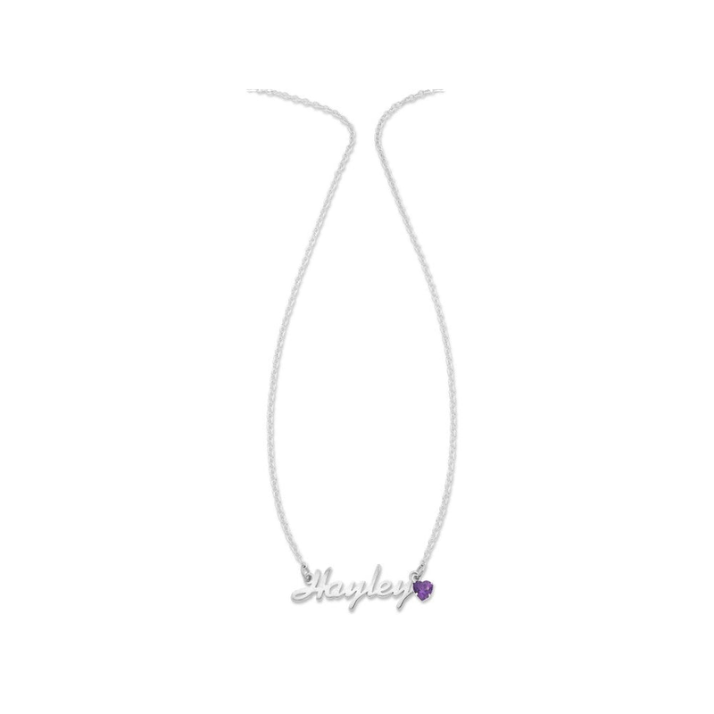 Sterling Silver Personalised Name Necklace Scroll Font