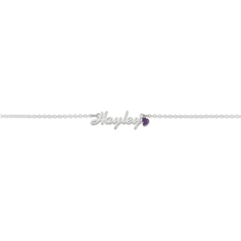 Sterling Silver Personalised Name Necklace Scroll Font