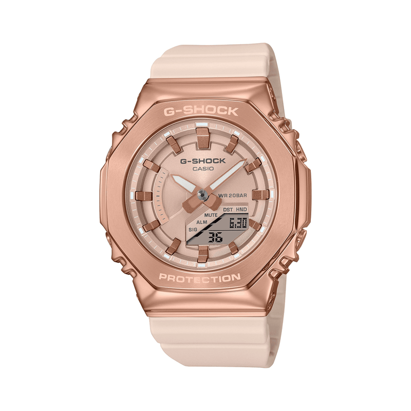 Casio G Shock Pink and Gold Digital Watch GMS2100PG-4A