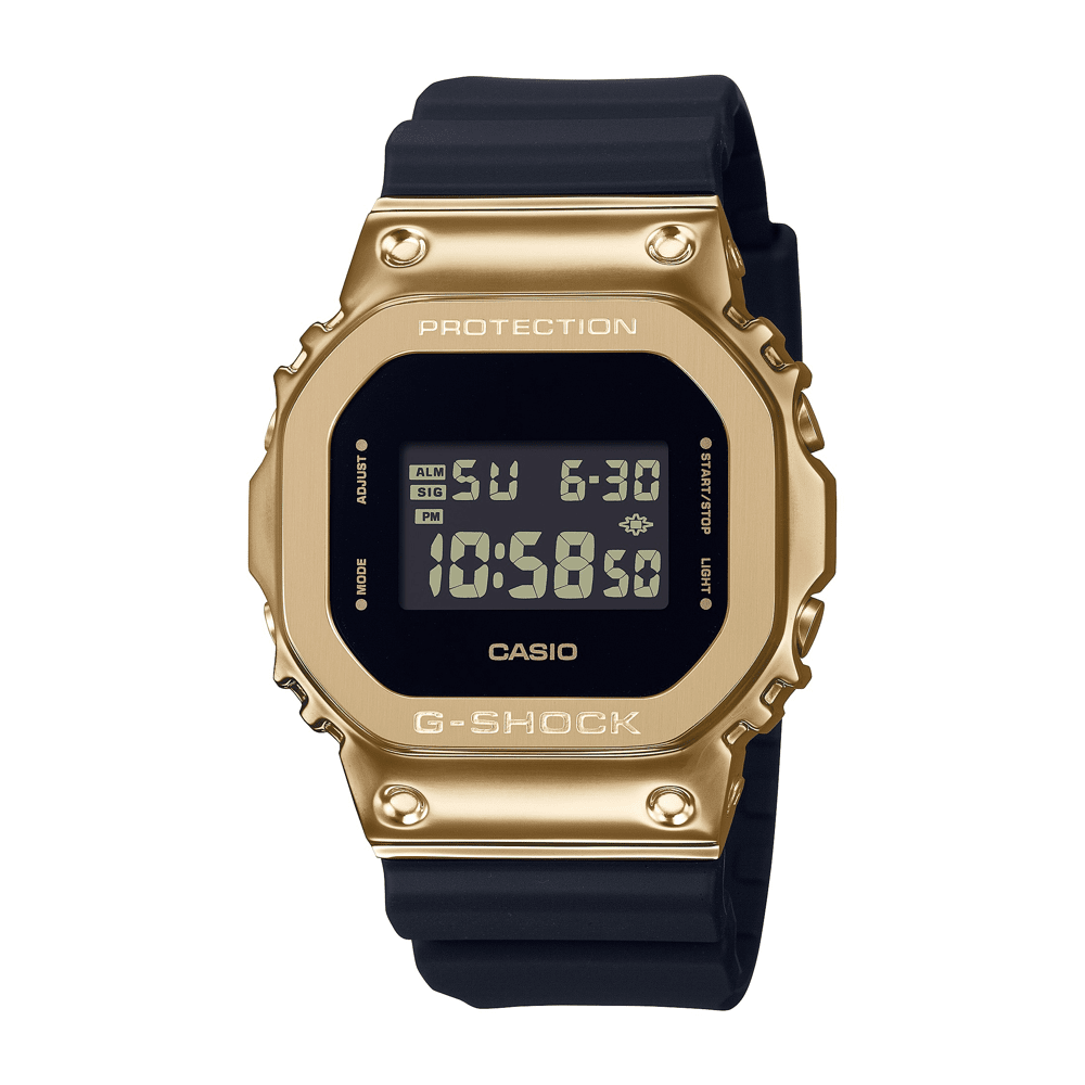 Casio G Shock Black and Gold Digital Watch GM5600G-9D