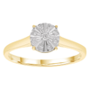 Circular Ring with 0.05ct of Diamonds in 9kt Yellow Gold