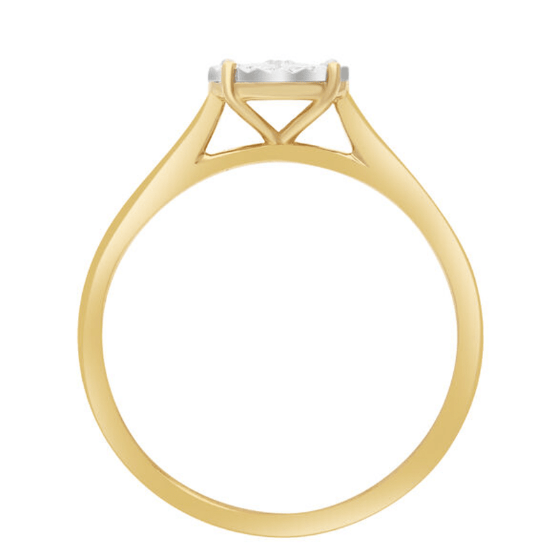 Circular Ring with 0.05ct of Diamonds in 9kt Yellow Gold