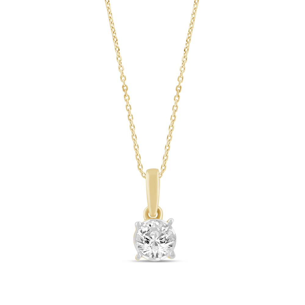 0.15ct Diamond Solitaire Miracle Necklace in 9kt Yellow Gold