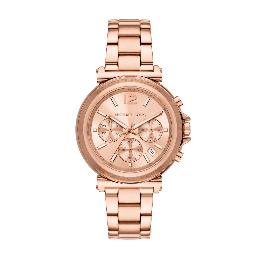 Michael Kors Maren Chronograph Rose Gold-Tone Stainless Steel Watch MK7494