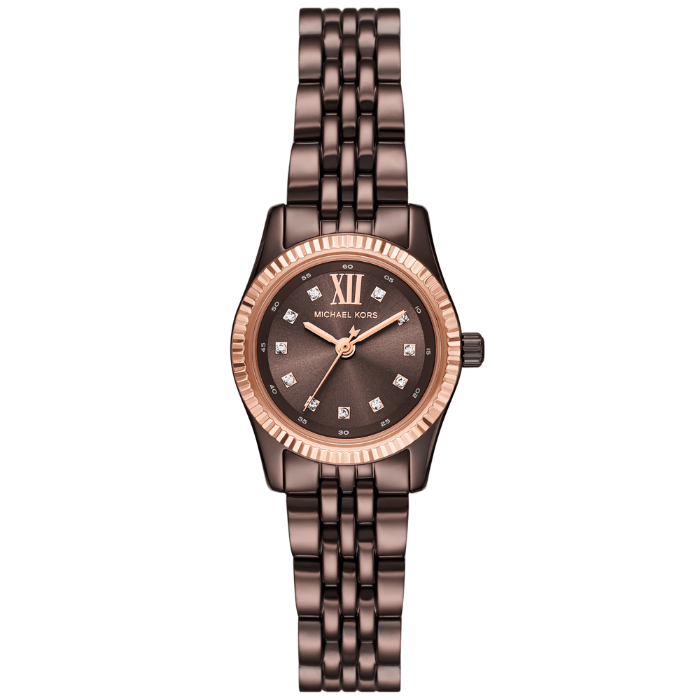 Michael Kors Lexington Three-Hand Chocolate Stainless Steel Watch MK4844