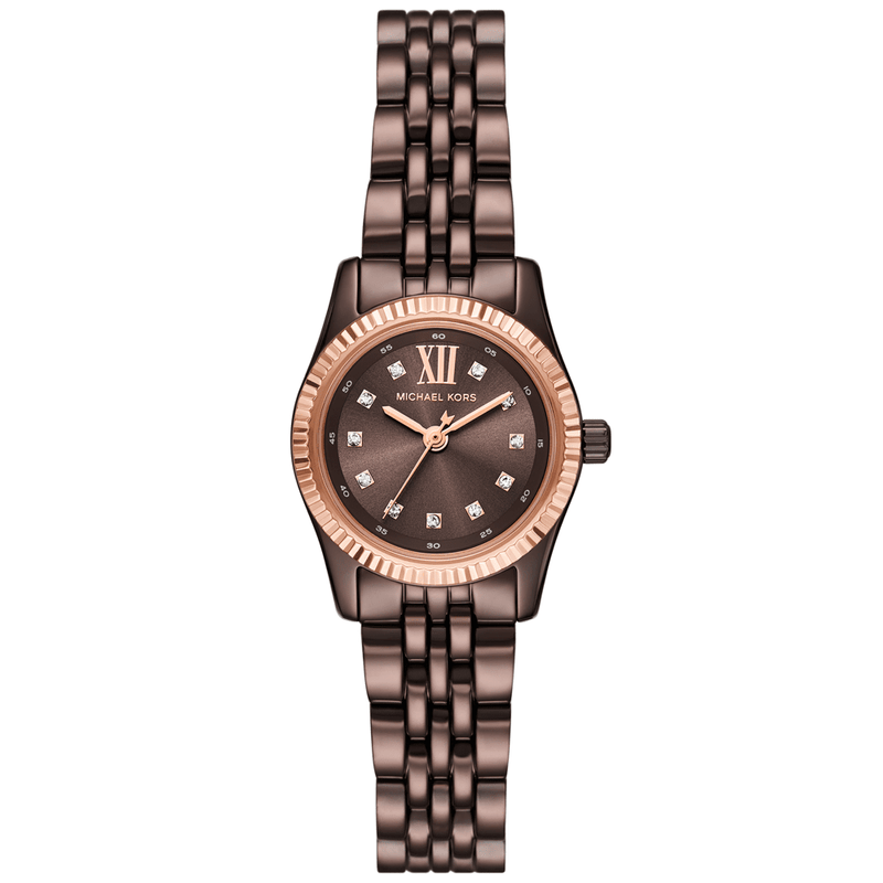 Michael Kors Lexington Three-Hand Chocolate Stainless Steel Watch MK4844