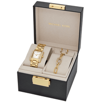 Michael Kors Emery Three-Hand Gold-Tone Stainless Steel Watch, Earrings and Bracelet Gift Set MK4837SET