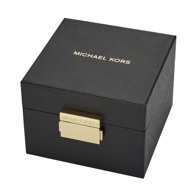 Michael Kors Emery Three-Hand Gold-Tone Stainless Steel Watch, Earrings and Bracelet Gift Set MK4837SET