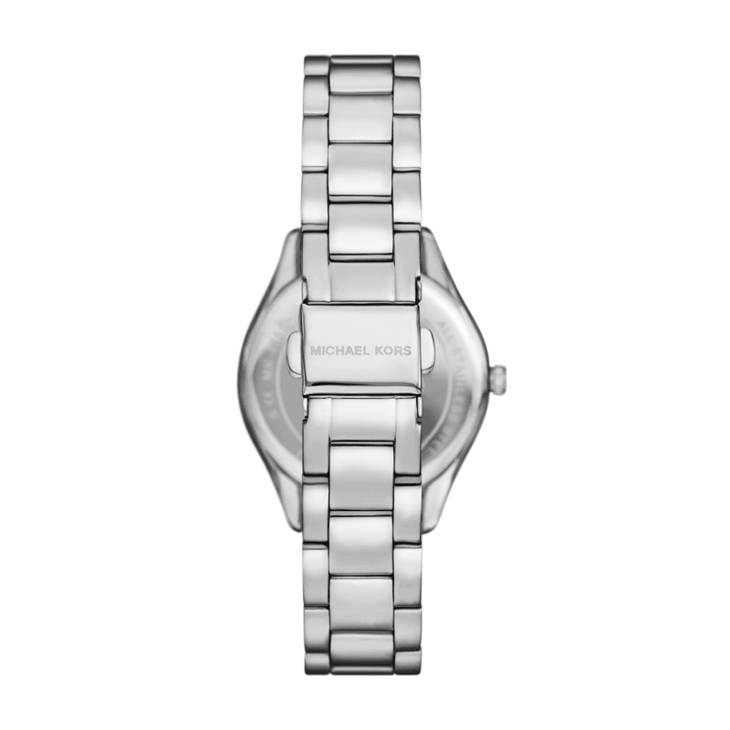 Michael Kors Lauryn Three-Hand Stainless Steel Watch, Earrings and Necklace Gift Set MK4851SET