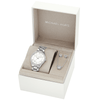 Michael Kors Lauryn Three-Hand Stainless Steel Watch, Earrings and Necklace Gift Set MK4851SET